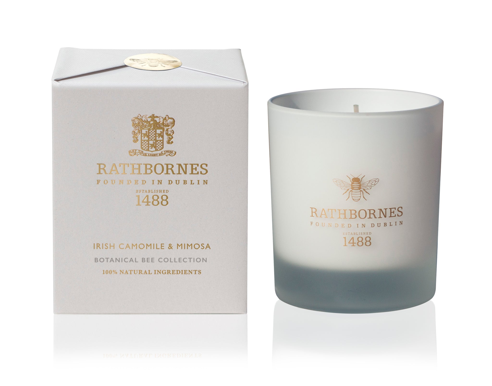Rathbornes Camomile & Mimosa natural candle